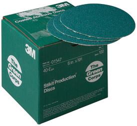15473m 6x Nh 40e Stikit Discgreen Corps Stikitproduction Disc 6", 40 Grit100 Discs Per Carton5 Cartons Per Case3M Green Corps Stikit Production Disc, 01547, 6 in, 40 grit, 100 discs per carton, 5 cartons per case