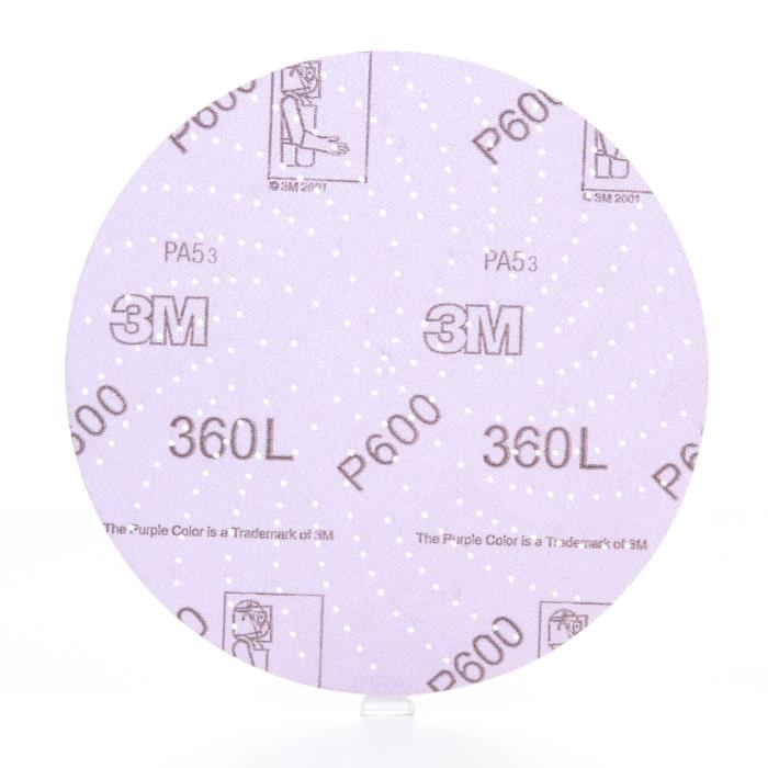 208043m 6in Hookit 600 Grit Clean Sanding Disc 360l, 20806in P600100 Per Box, 500 Per Case3M Hookit Clean Sanding Disc 360L, 20804, 6 in P600, 100 per inner 500 per case