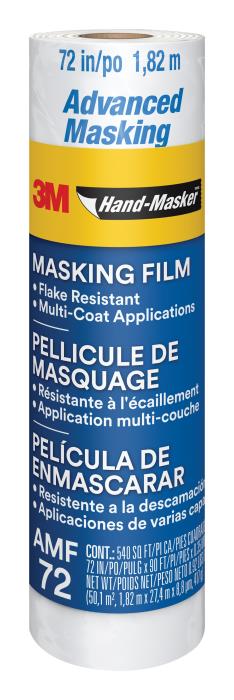 900393m Advanced Hand Masking Film72 In X 90 Ft3M Hand-Masker Advanced Masking Film, AMF72, 72 in x 90 ft x .35 mil (1.82 m x 27.4 m x .00889 mm)