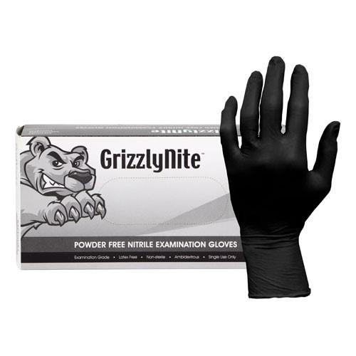 Gln105flnitrile Pf Black Gloves Largegrizzly Nite 5mil